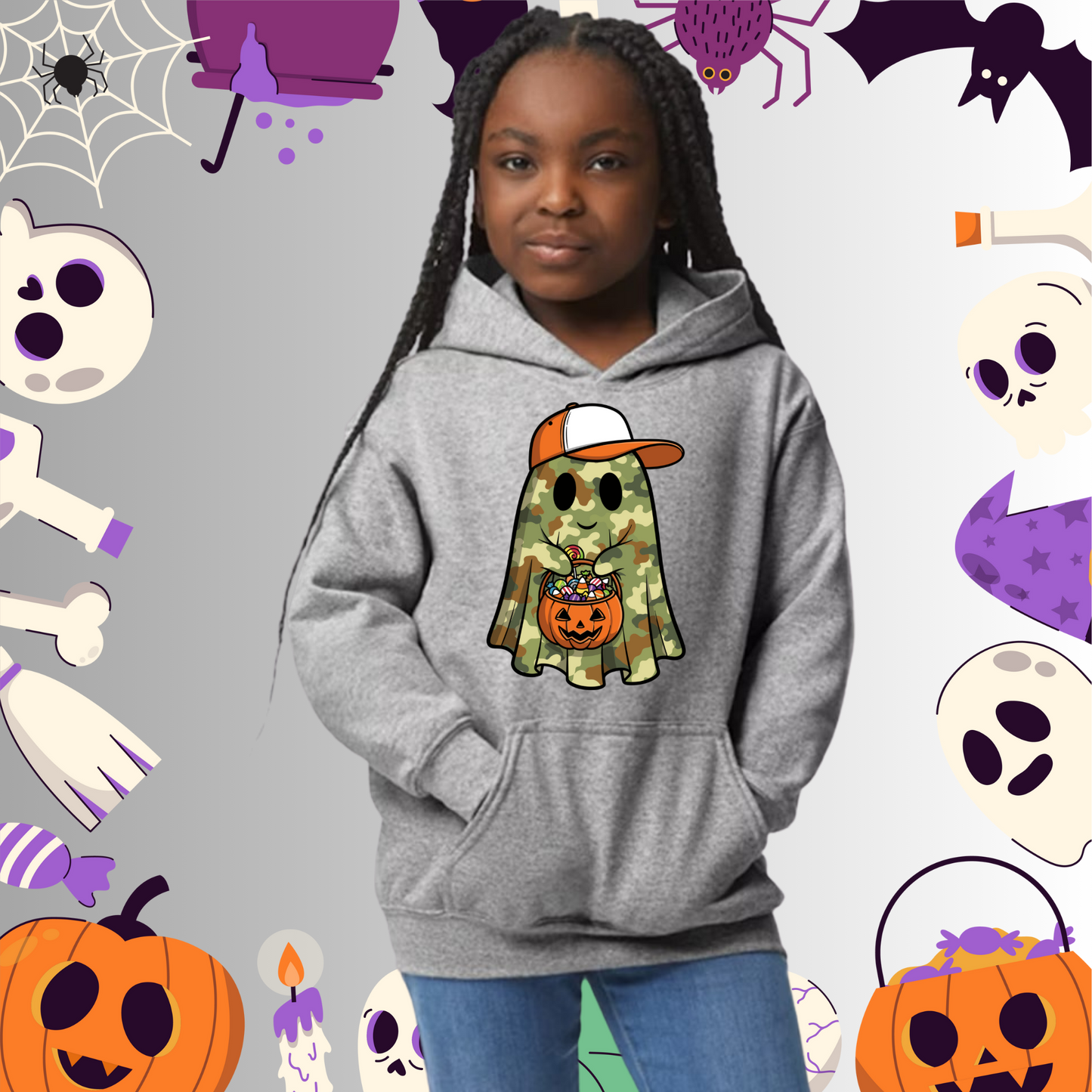 Youth Camo Ghost Hoodie