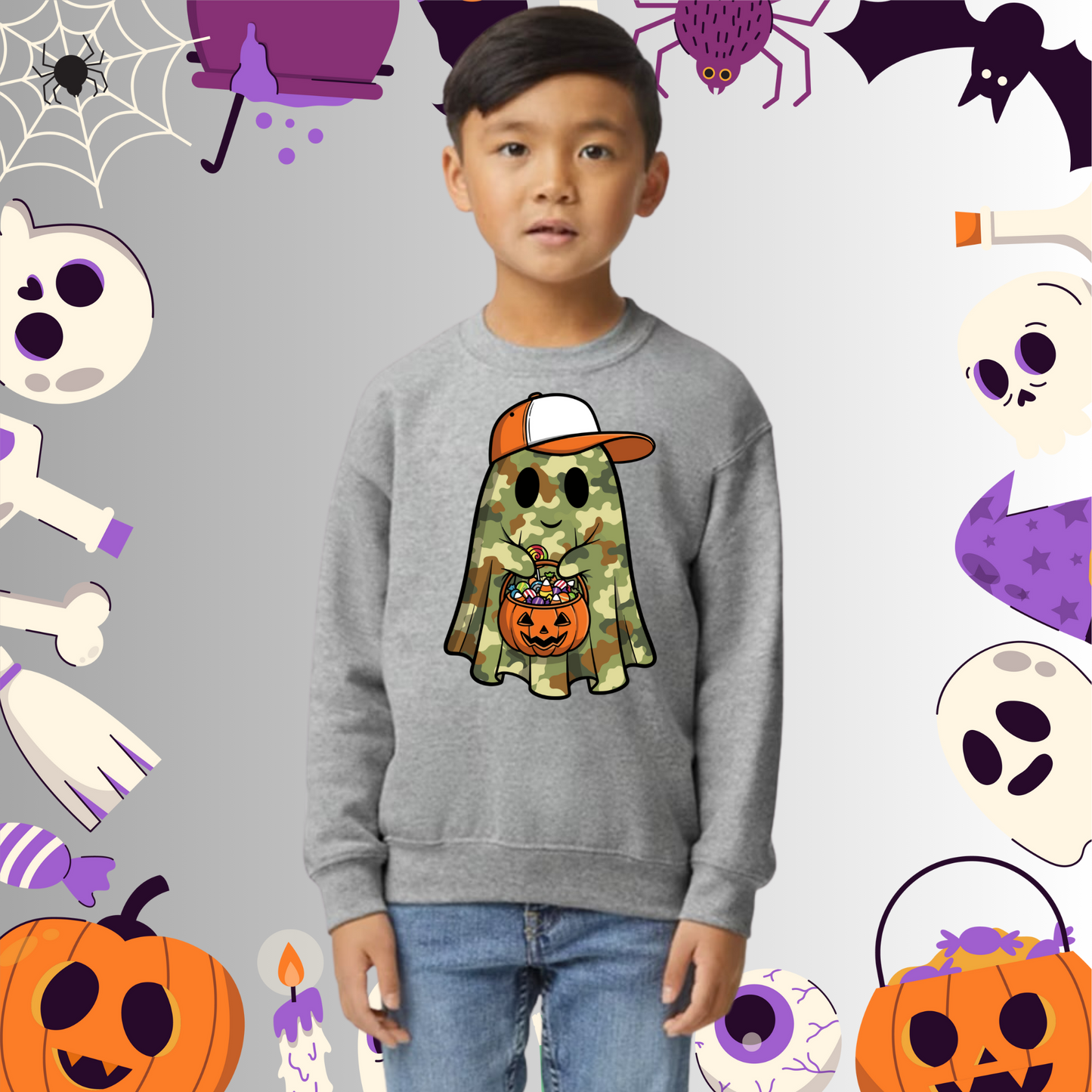 Youth Camo Ghost Sweatshirt
