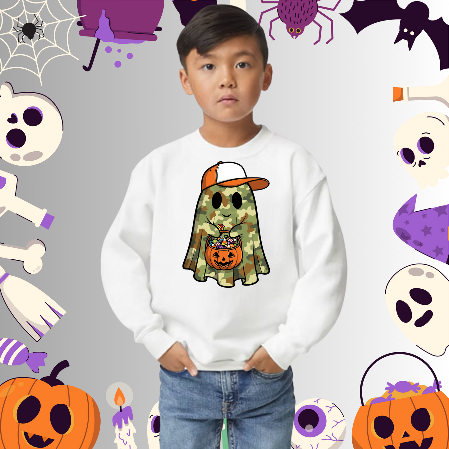 Youth Camo Ghost Sweatshirt