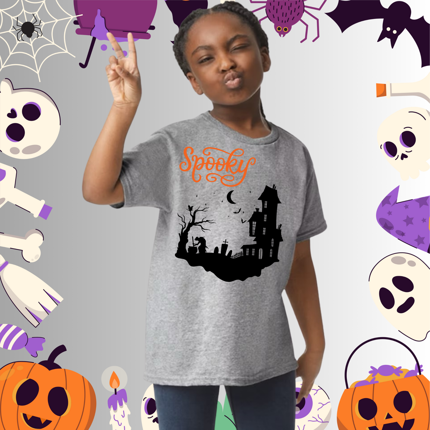 Youth Spooky Halloween Tee