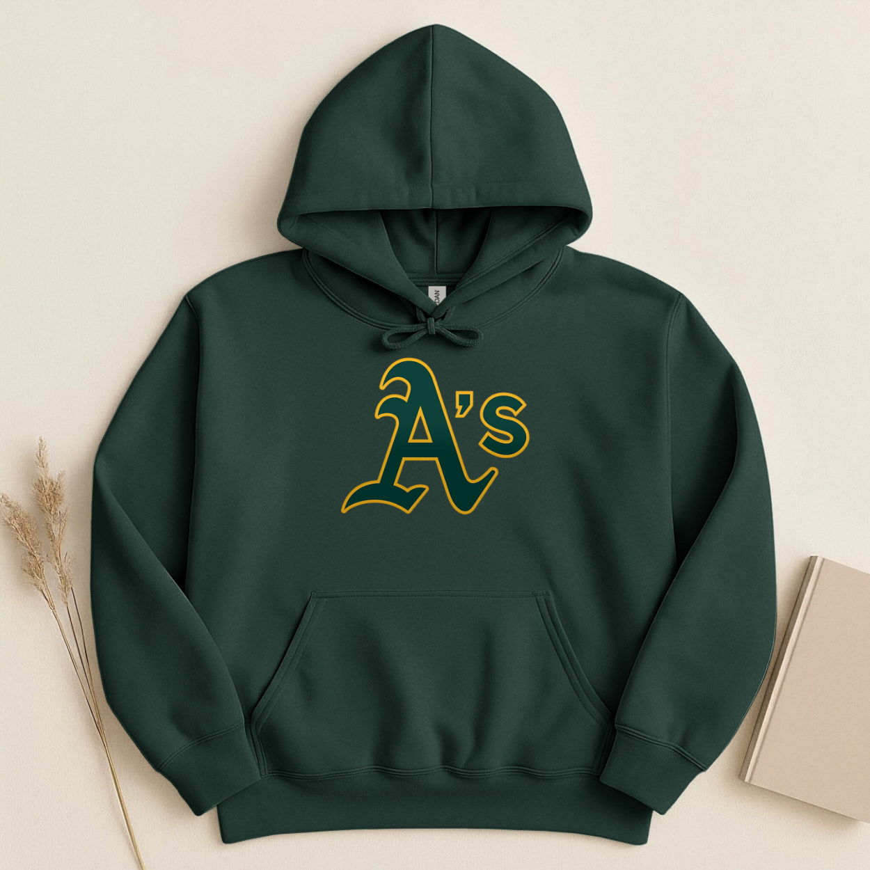 A’s Logo Gildan Hoodie Cotton