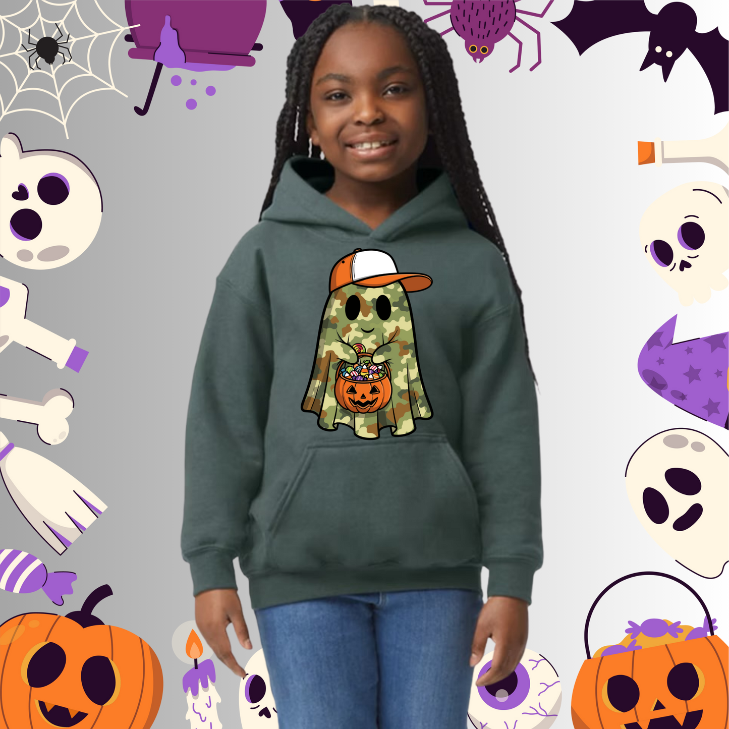 Youth Camo Ghost Hoodie