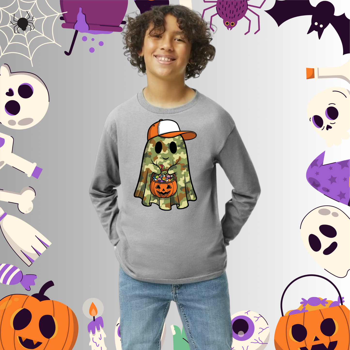 Youth Camo Ghost Long Sleeve