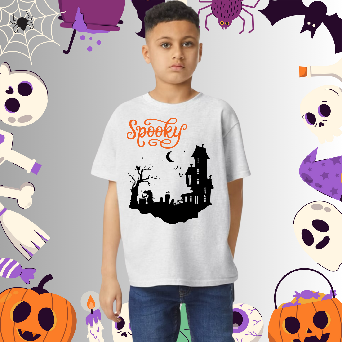 Youth Spooky Halloween Tee
