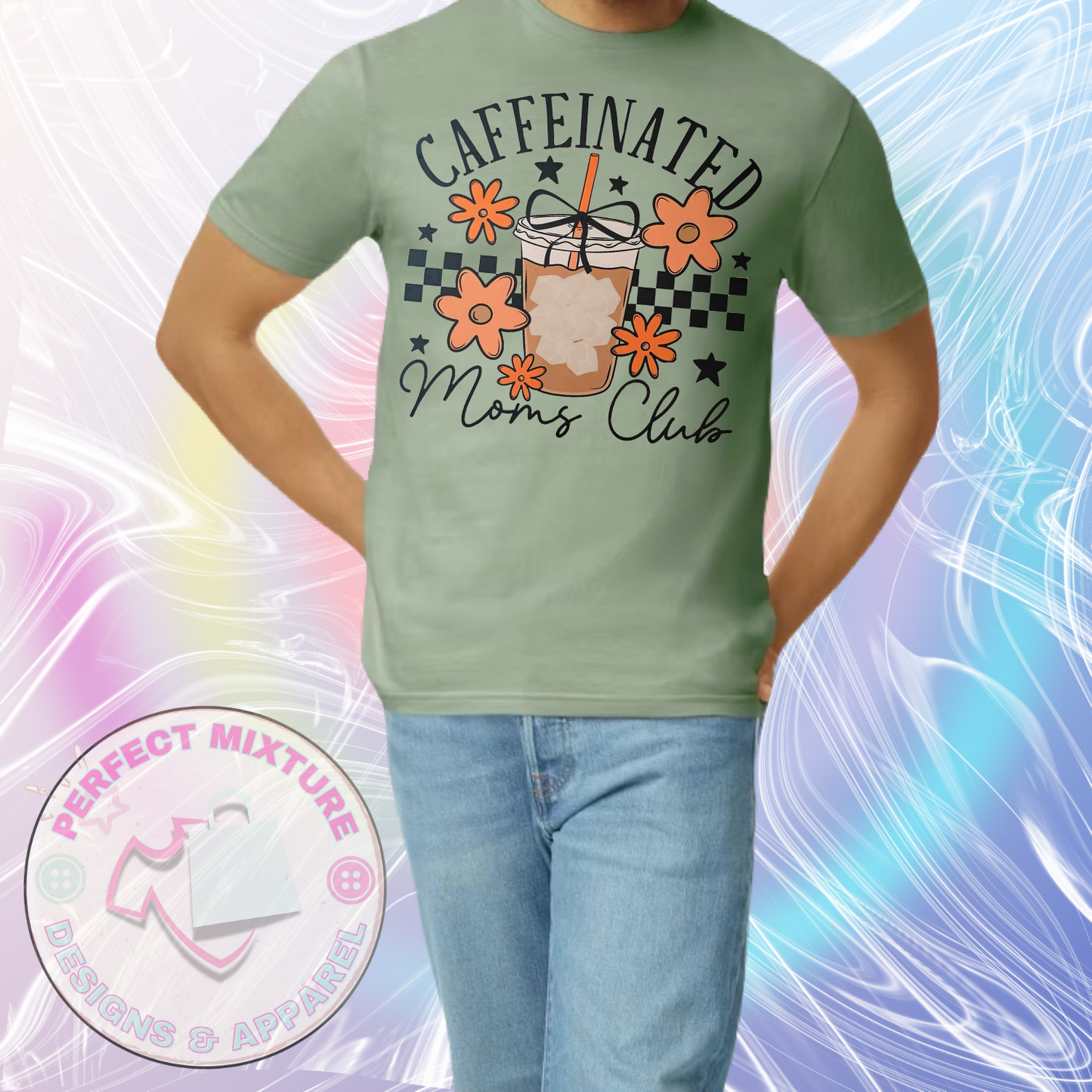 Caffeinated Moms Club Design Tee