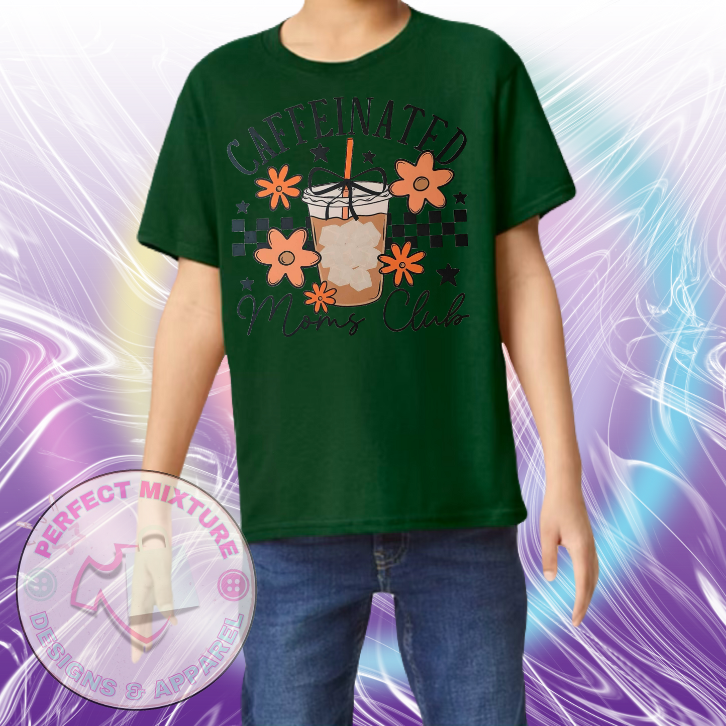 Caffeinated Moms Club Design Tee