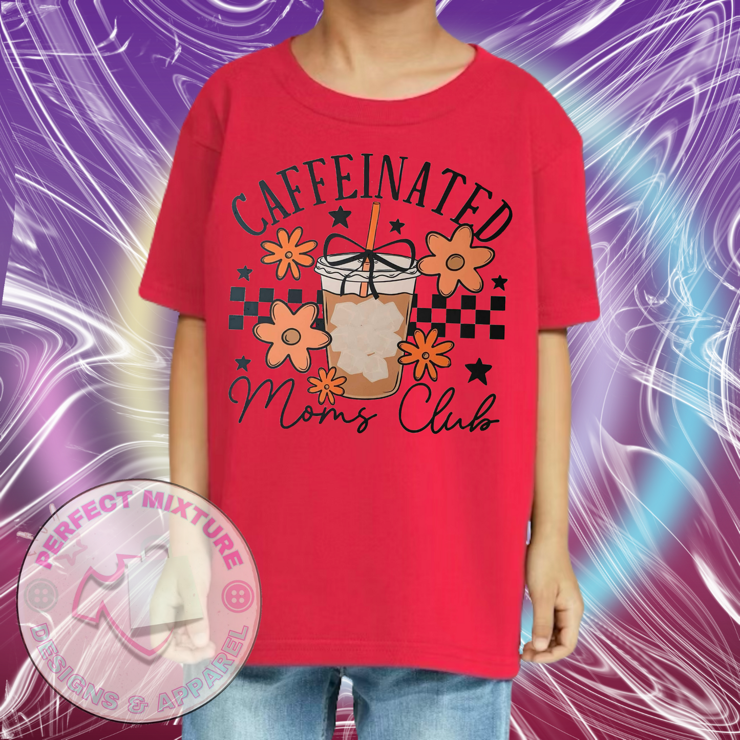 Caffeinated Moms Club Design Tee