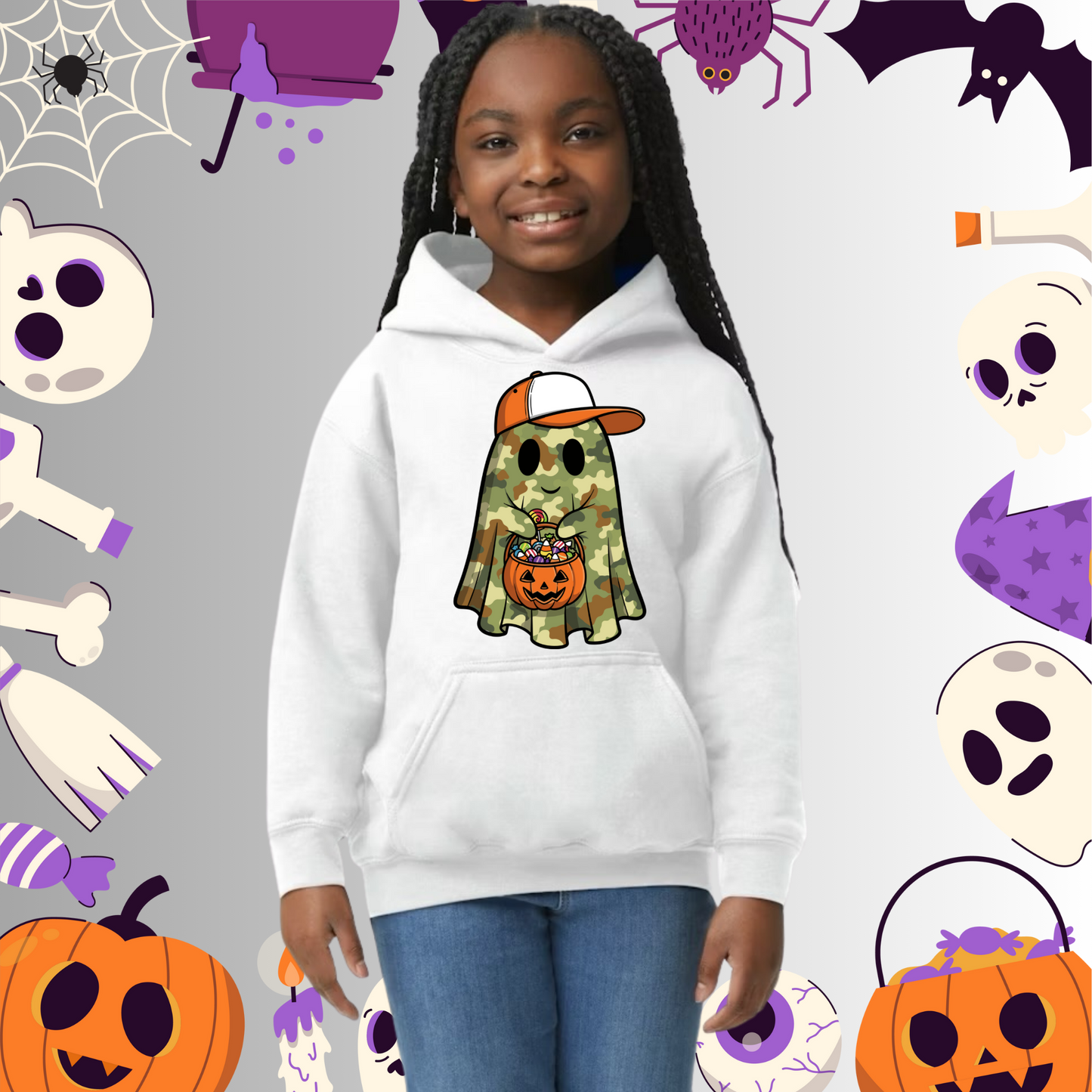 Youth Camo Ghost Hoodie
