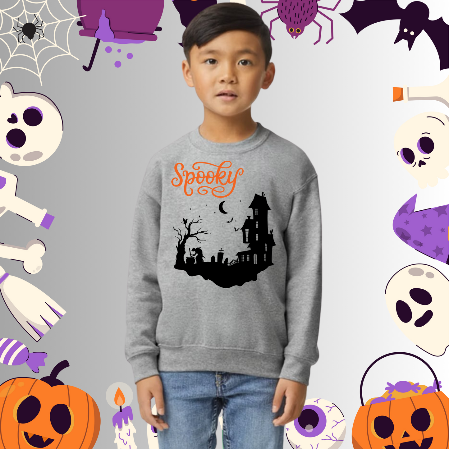 Youth Spooky Halloween Sweatshirt