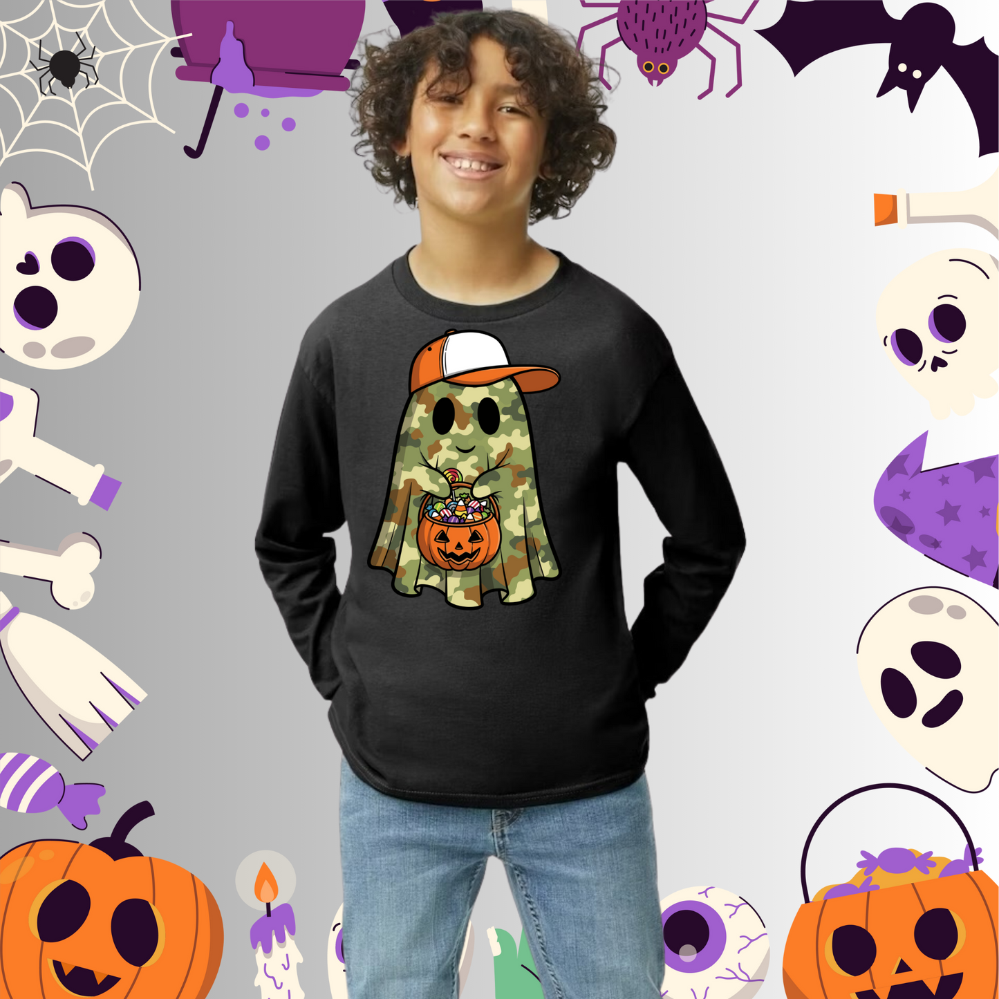 Youth Camo Ghost Long Sleeve
