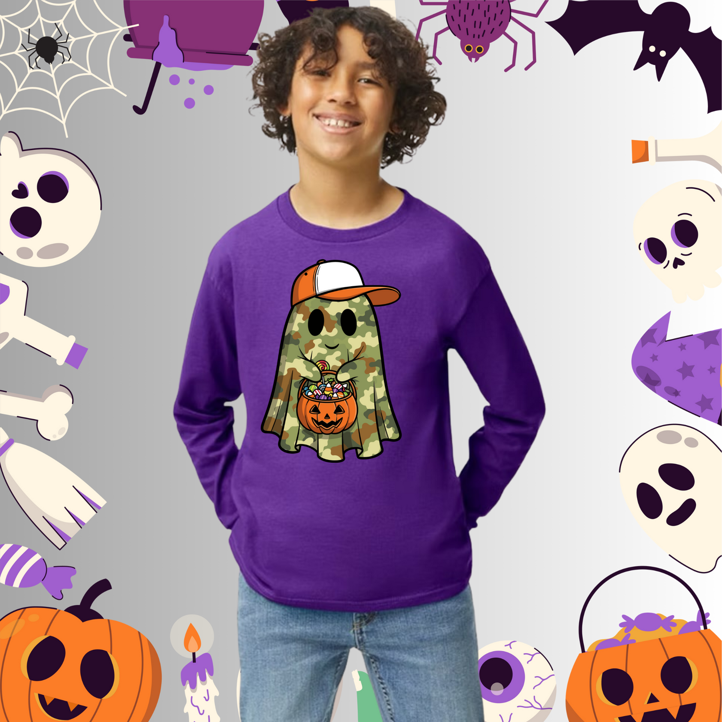 Youth Camo Ghost Long Sleeve