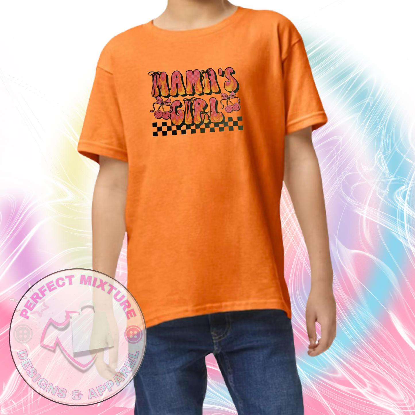 Mamas Girl Cherry Design Youth Tee