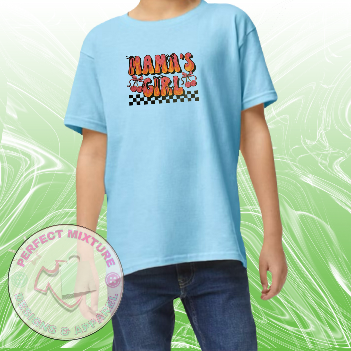 Mamas Girl Cherry Design Youth Tee