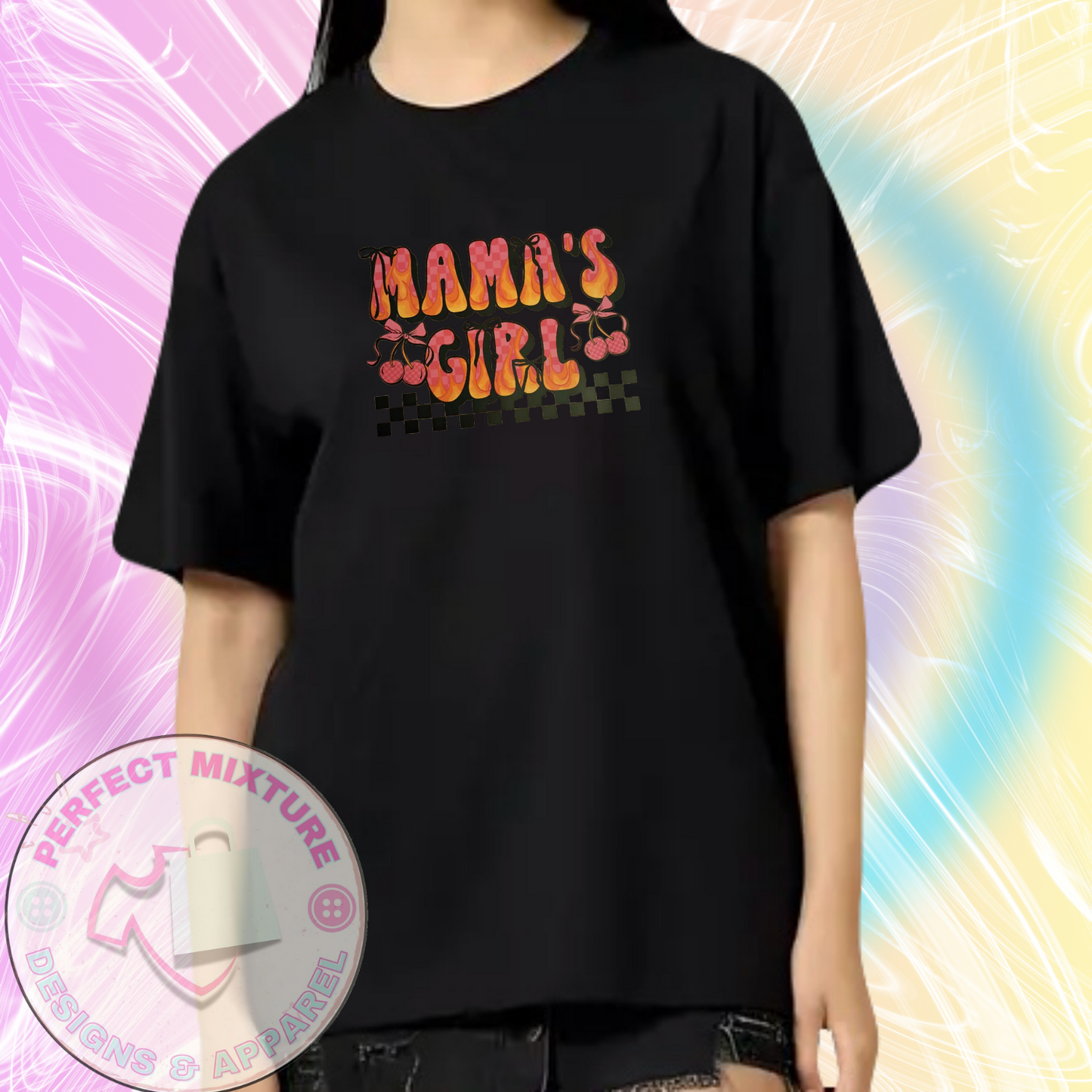 Mamas Girl Cherry Design Youth Tee