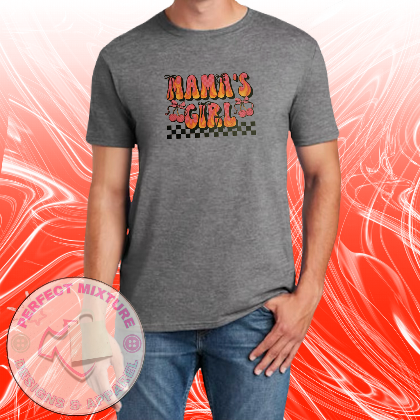 Mamas Girl Cherry Design Youth Tee