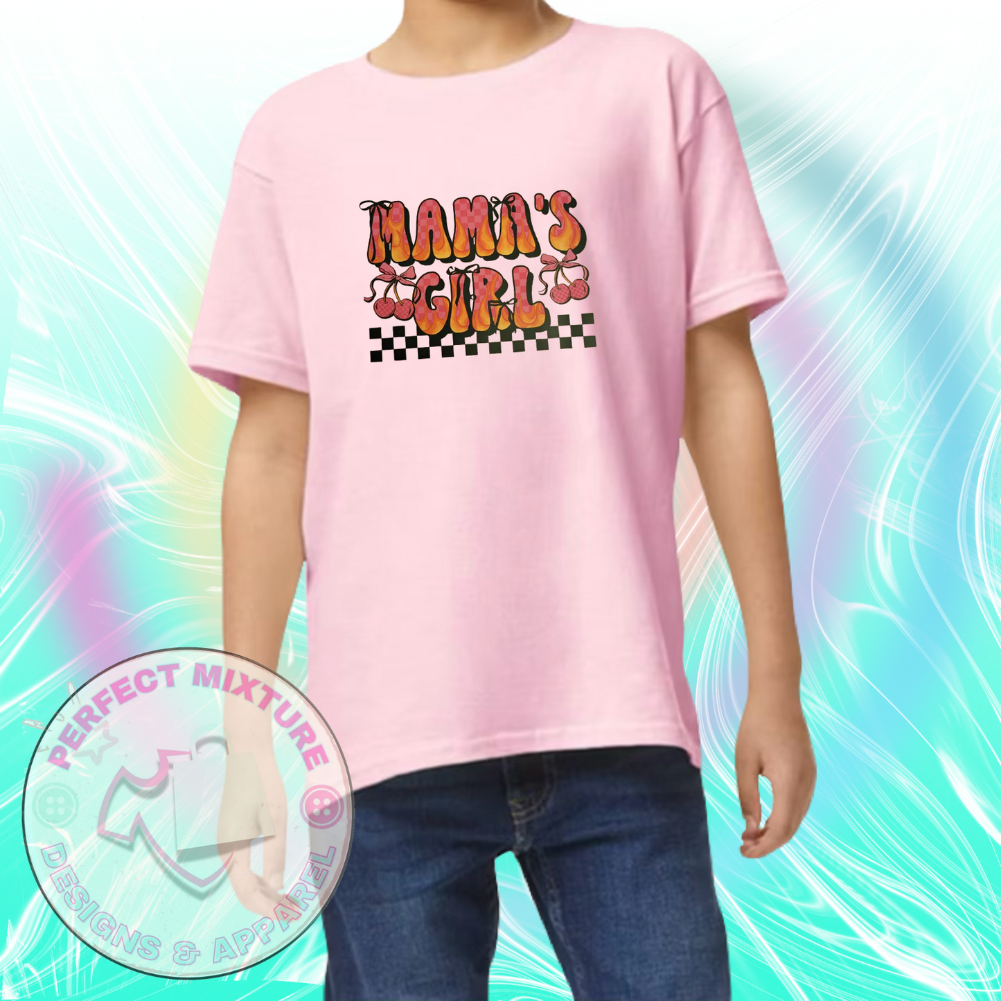 Mamas Girl Cherry Design Youth Tee