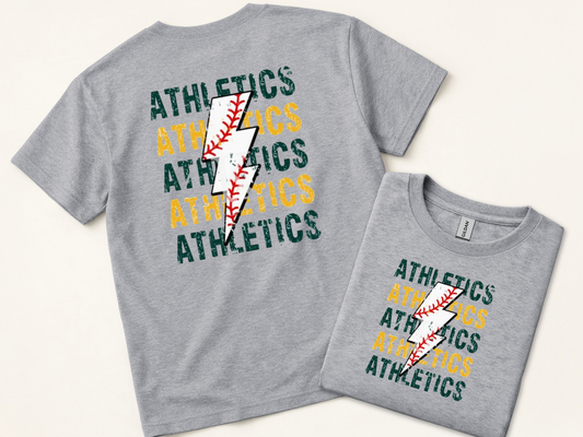 Athletics Lightening Baseball Gildan Cotton