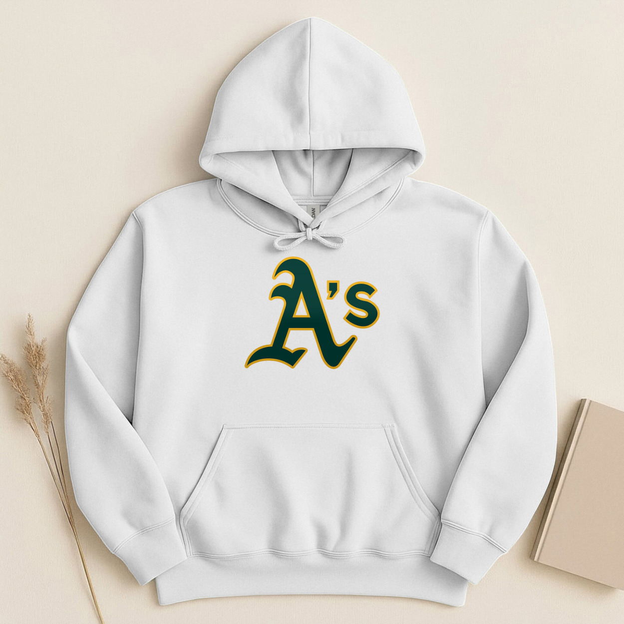 A’s Logo Gildan Hoodie Cotton