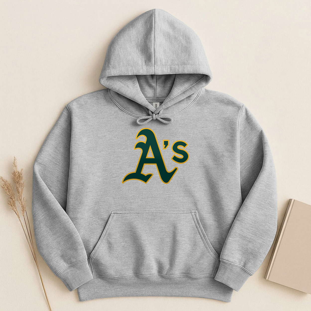 A’s Logo Gildan Hoodie Cotton