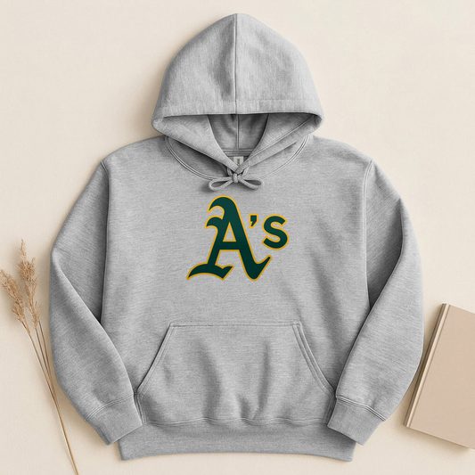 A’s Logo Gildan Hoodie Cotton
