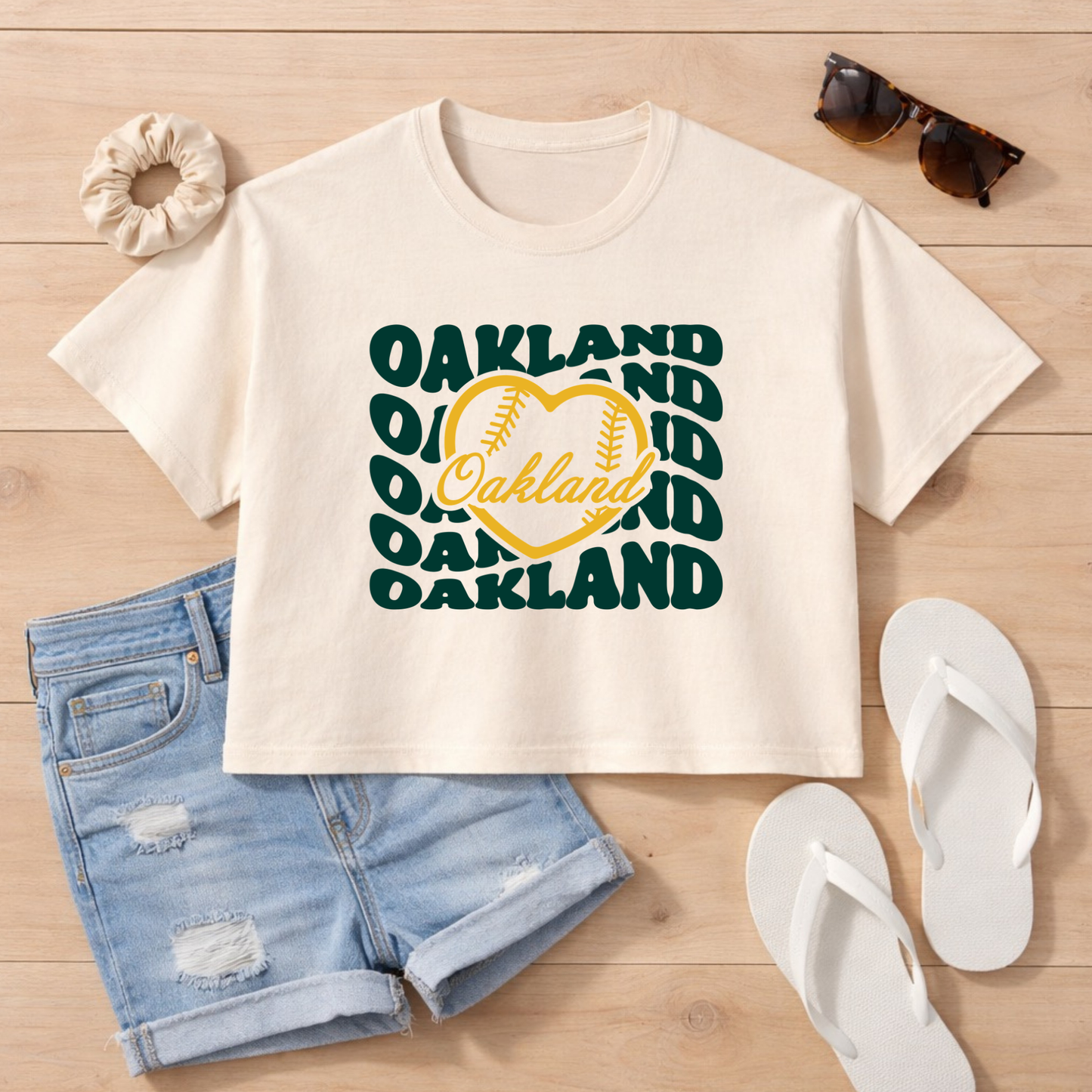 Oakland 💛 Comfort Colors Boxy Crop