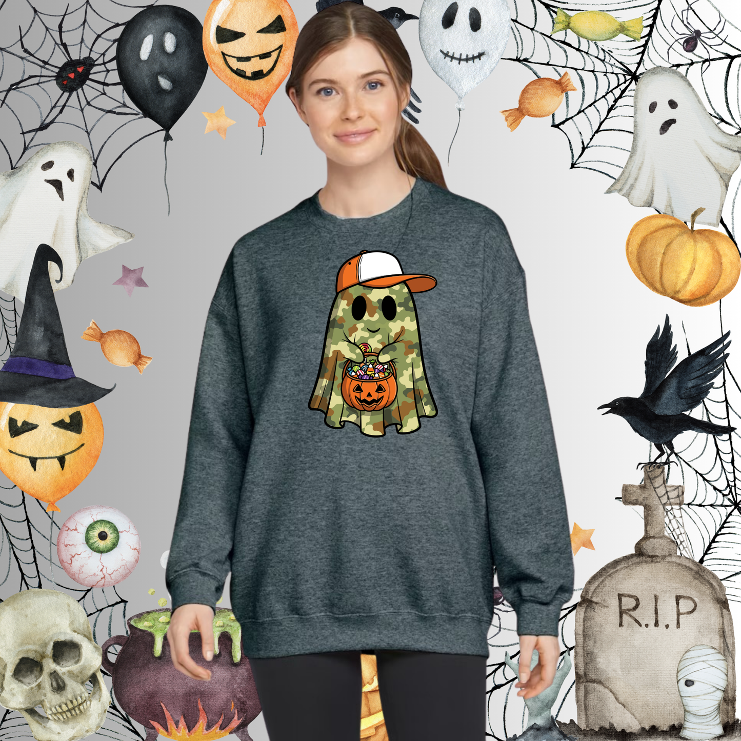 Adult Camo Ghost Sweatshirt
