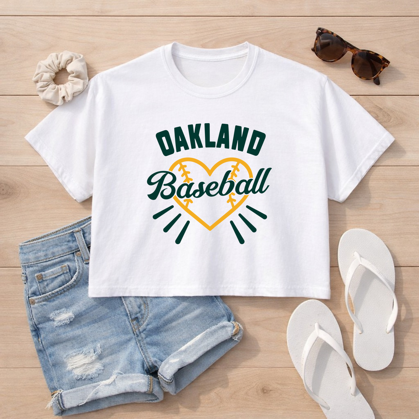 Oakland 💛Baseball Comfort Colors Boxy Crop