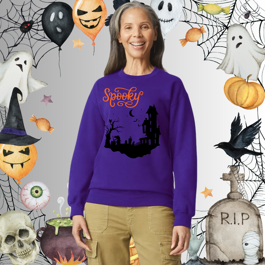Adult Spooky Halloween Sweatshirt