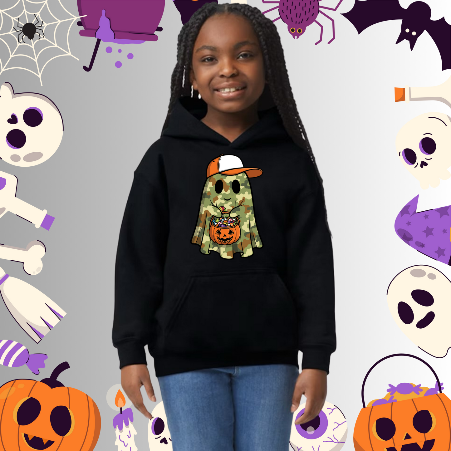 Youth Camo Ghost Hoodie