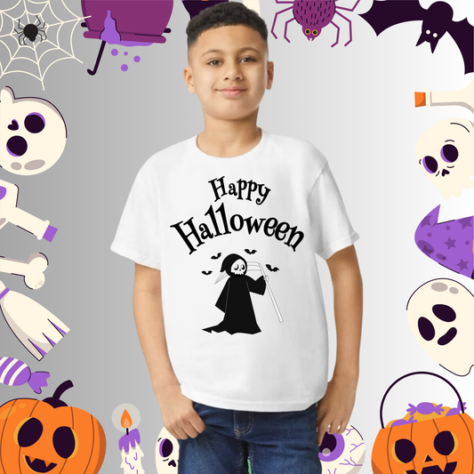 Youth Happy Halloween Reaper Tee