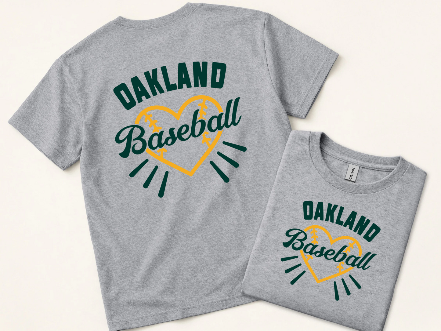 Oakland 💛 Baseball Gildan Cotton