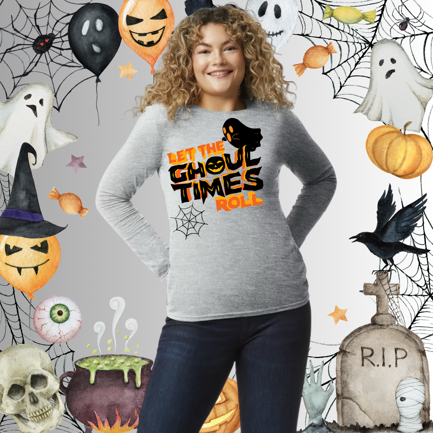 Adult Ghoul Times Roll O/B Long Sleeve
