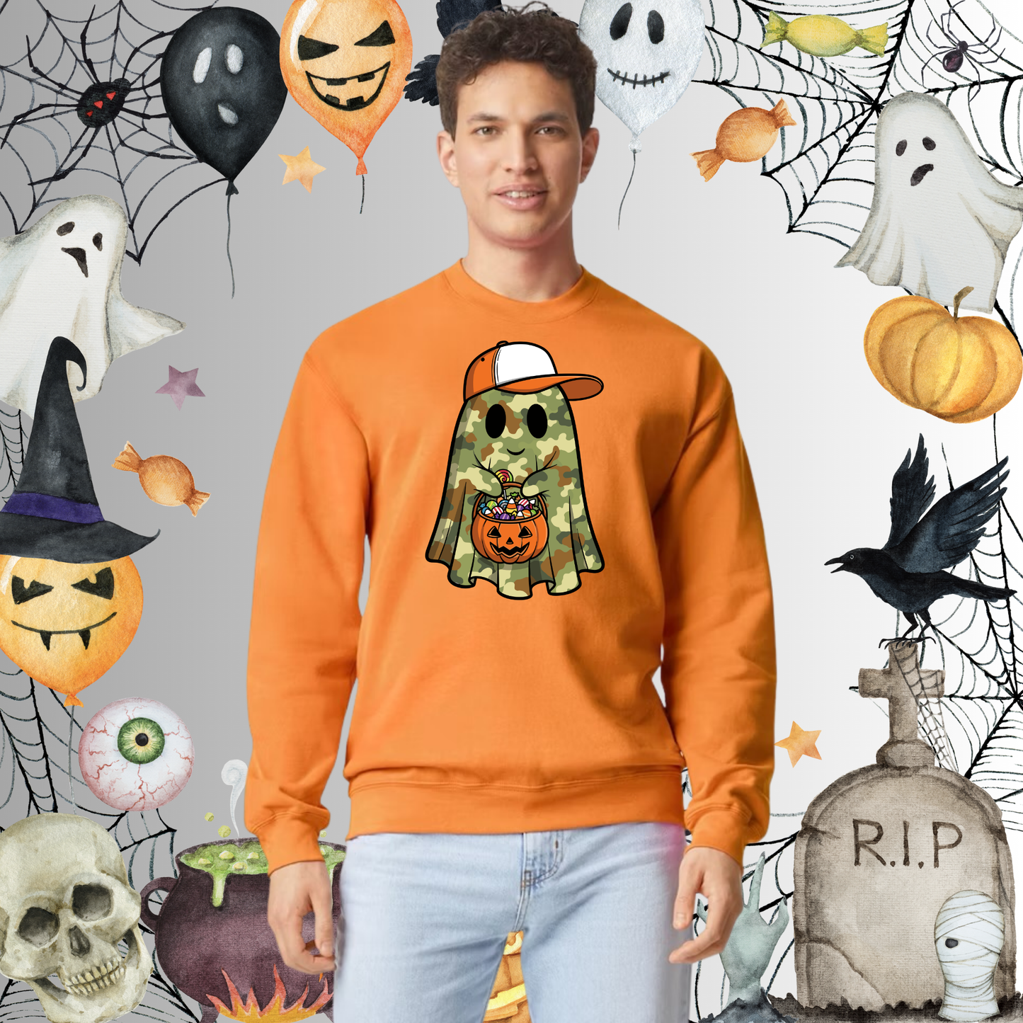 Adult Camo Ghost Sweatshirt