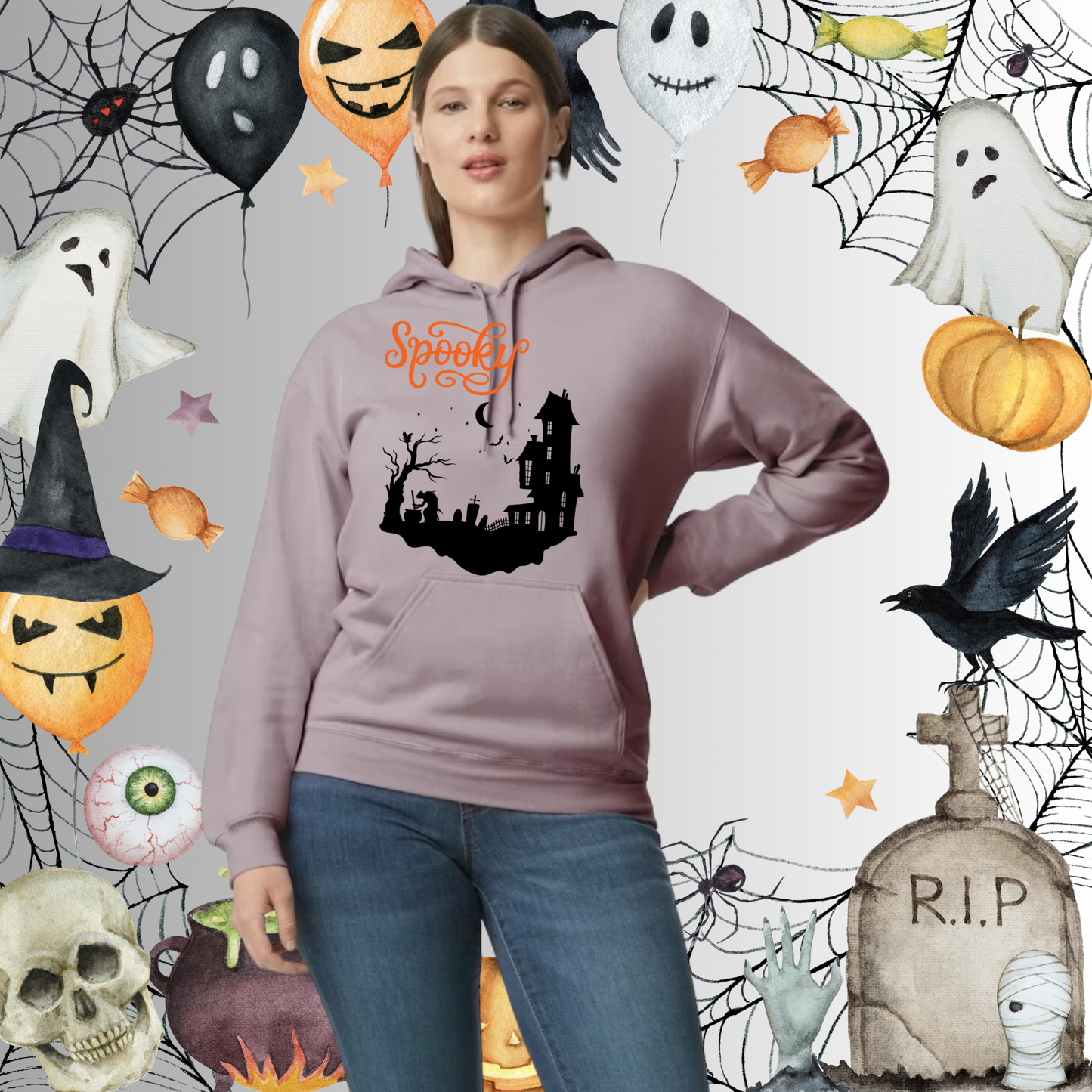 Adult Spooky Halloween Hoodie