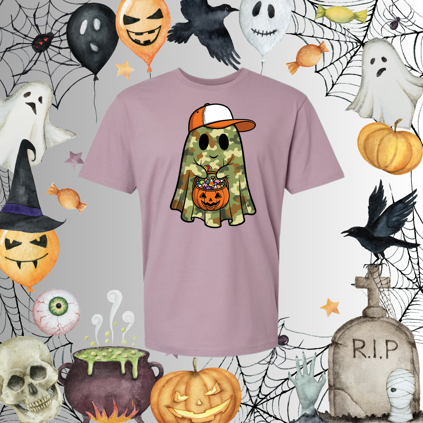 Adult Camo Ghost Tee