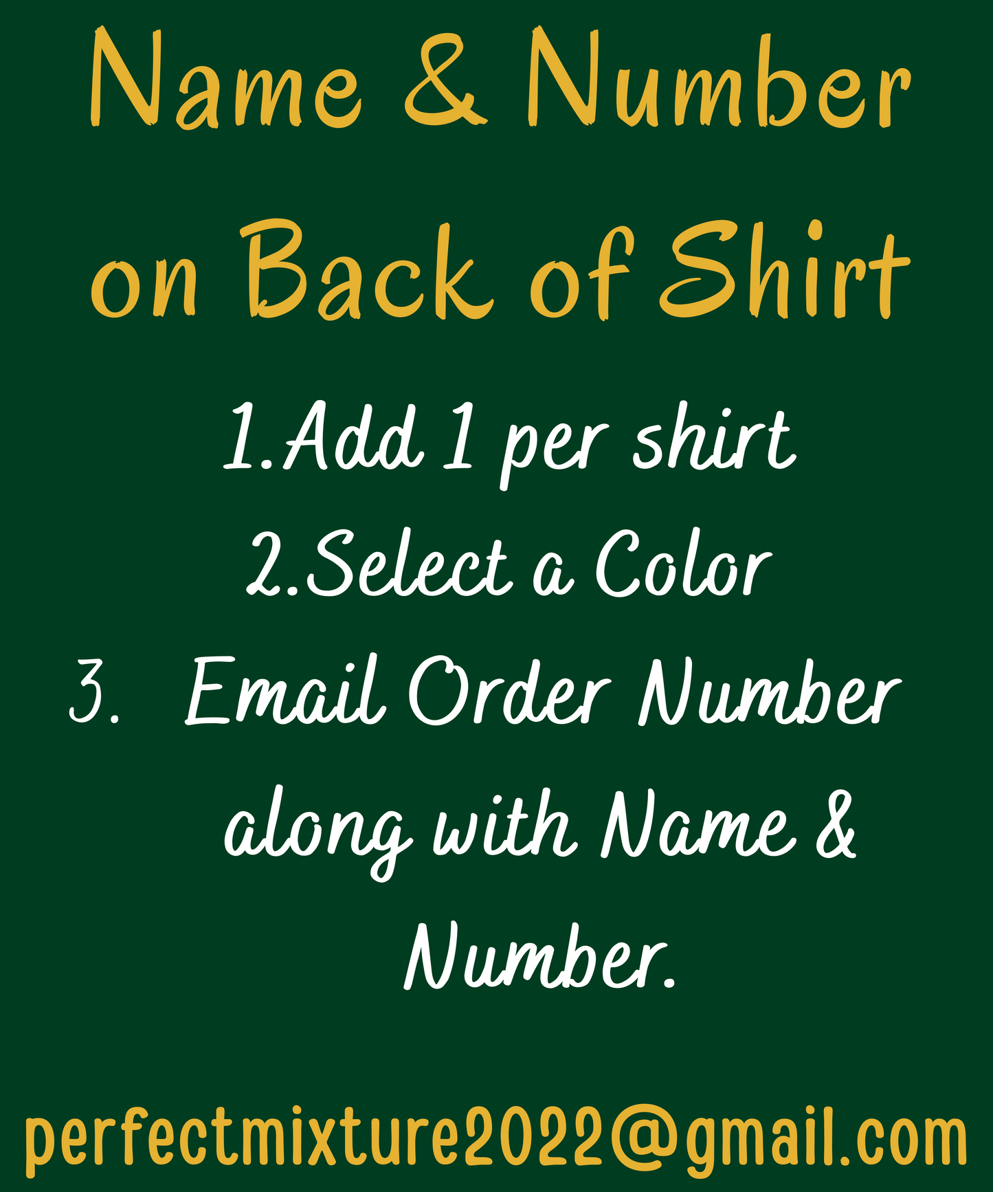 Name & Number Add On