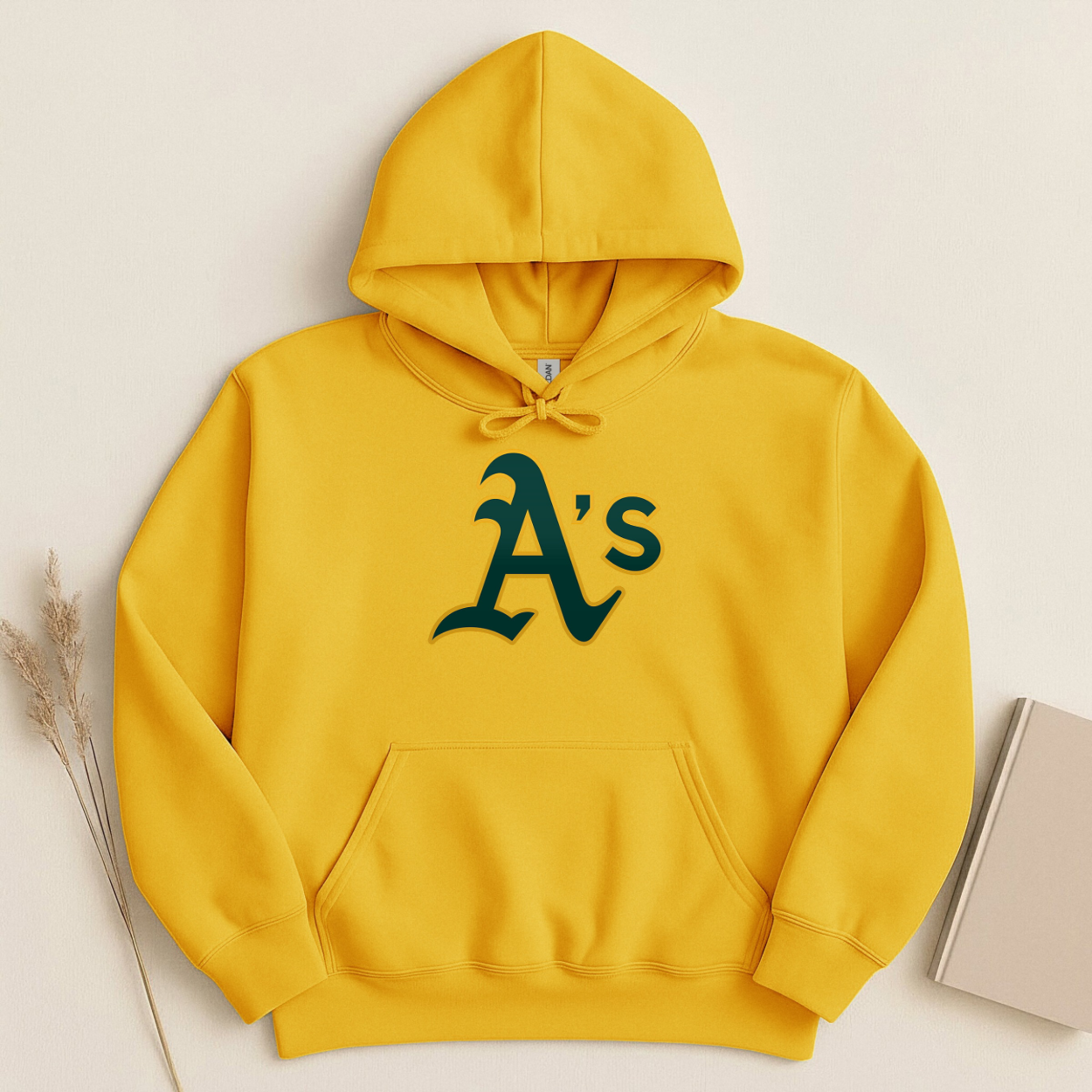 A’s Logo Gildan Hoodie Cotton