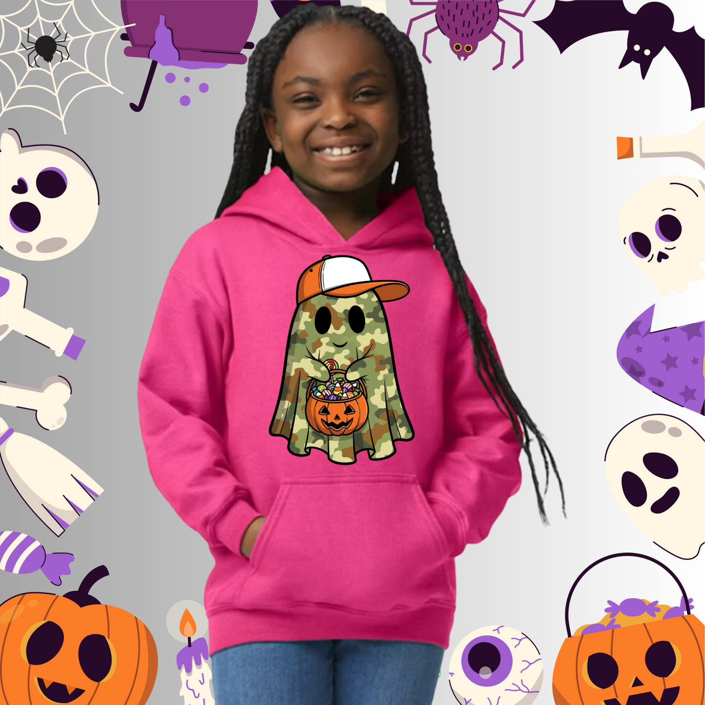 Youth Camo Ghost Hoodie