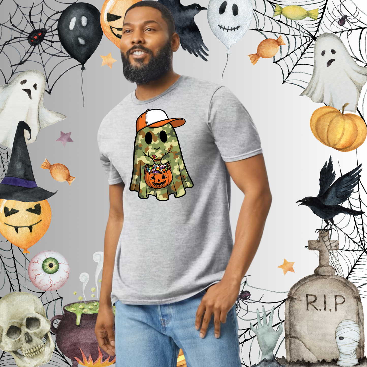Adult Camo Ghost Tee