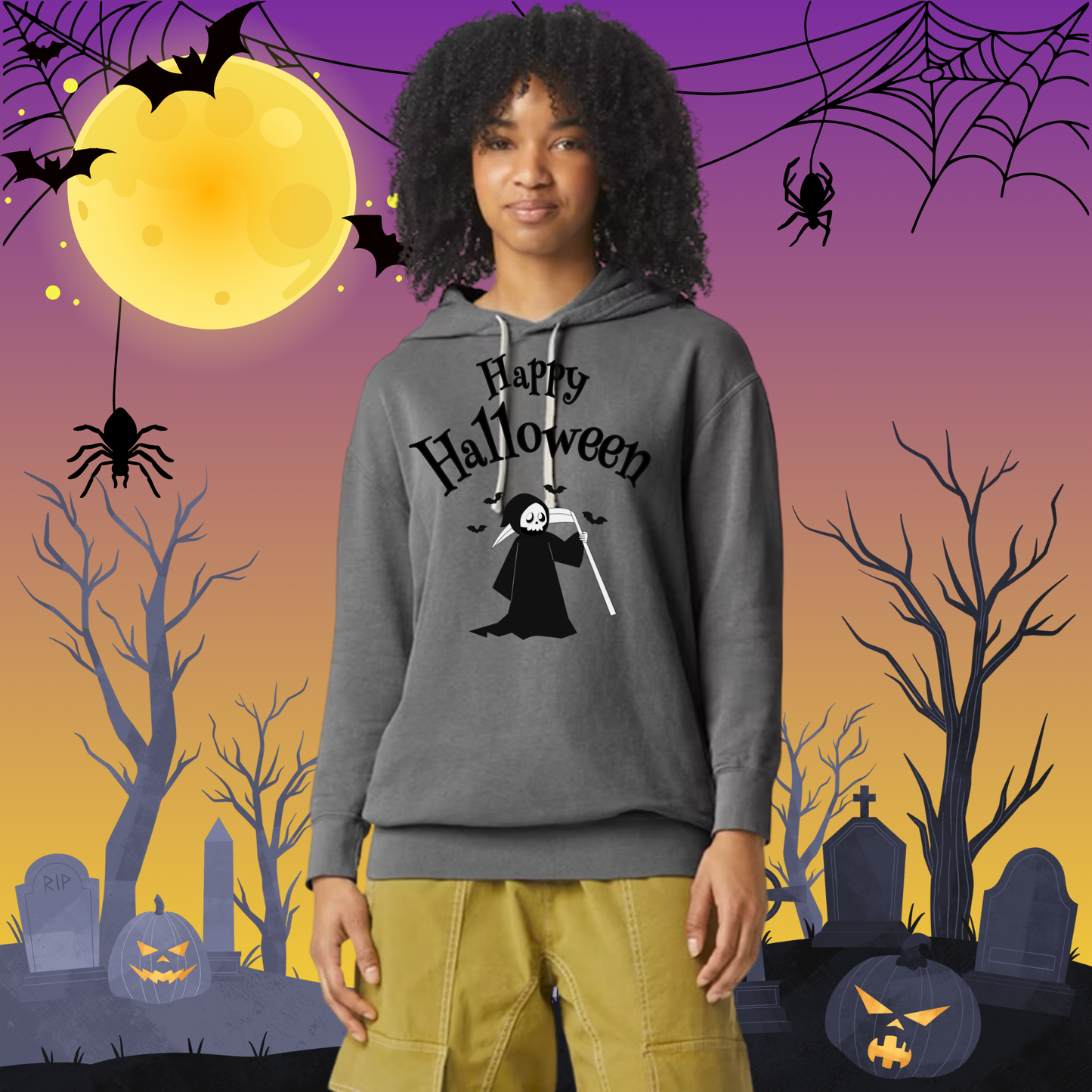 Adult CC Happy Halloween Reaper Hoodie