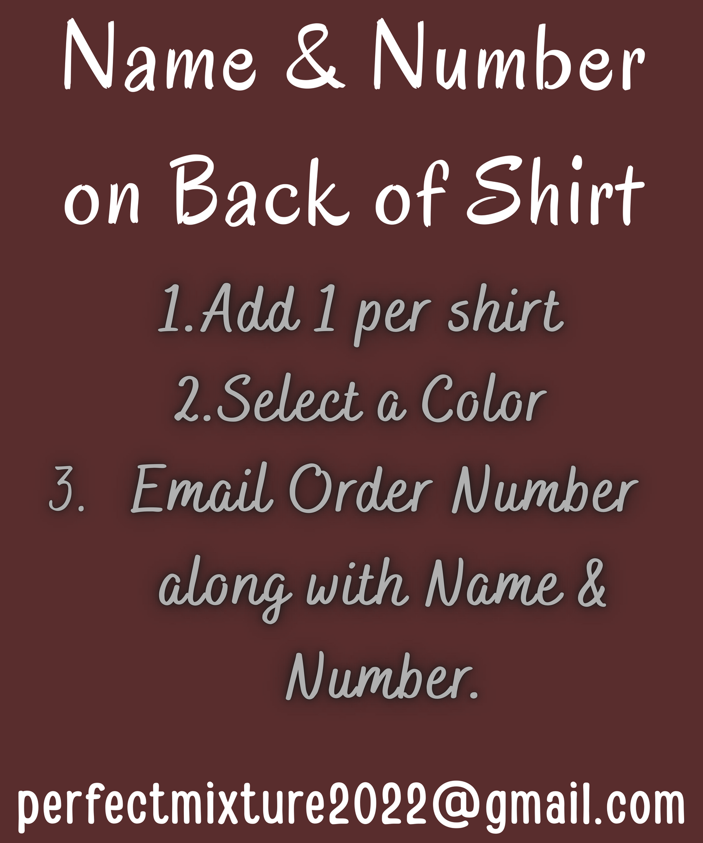 Name & Number Add On