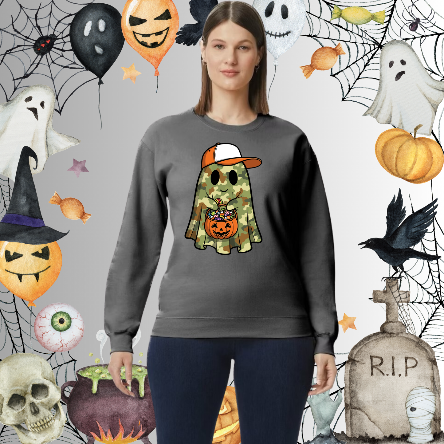 Adult Camo Ghost Sweatshirt