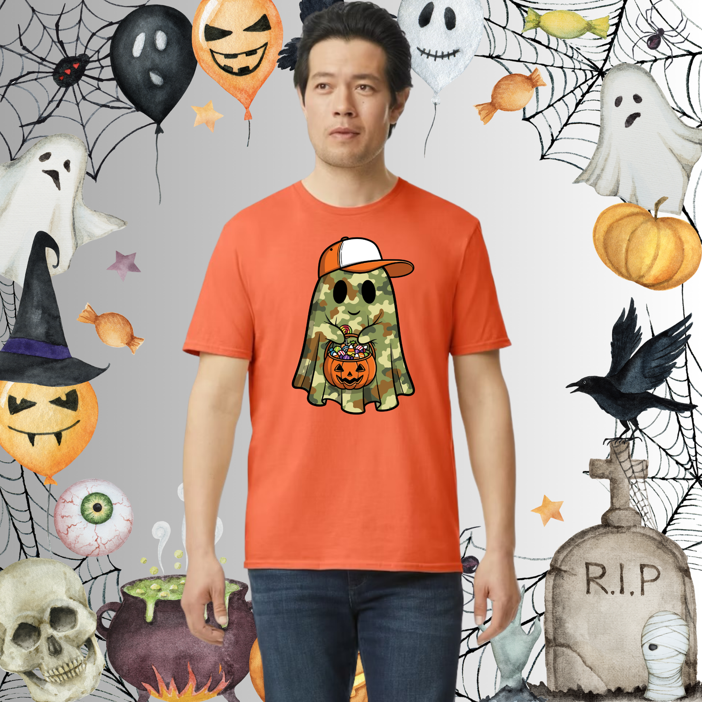 Adult Camo Ghost Tee