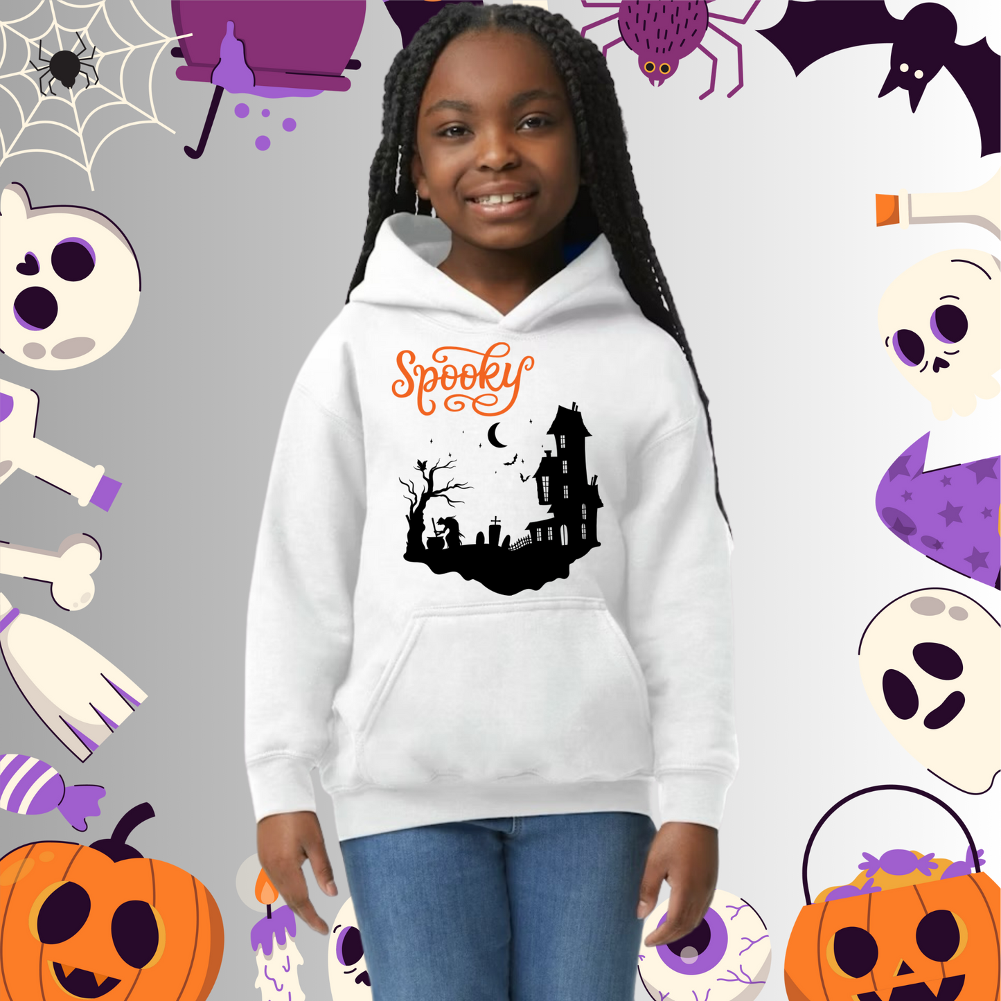 Youth Spooky Halloween Hoodie