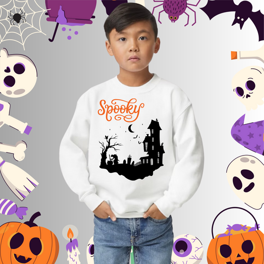 Youth Spooky Halloween Sweatshirt