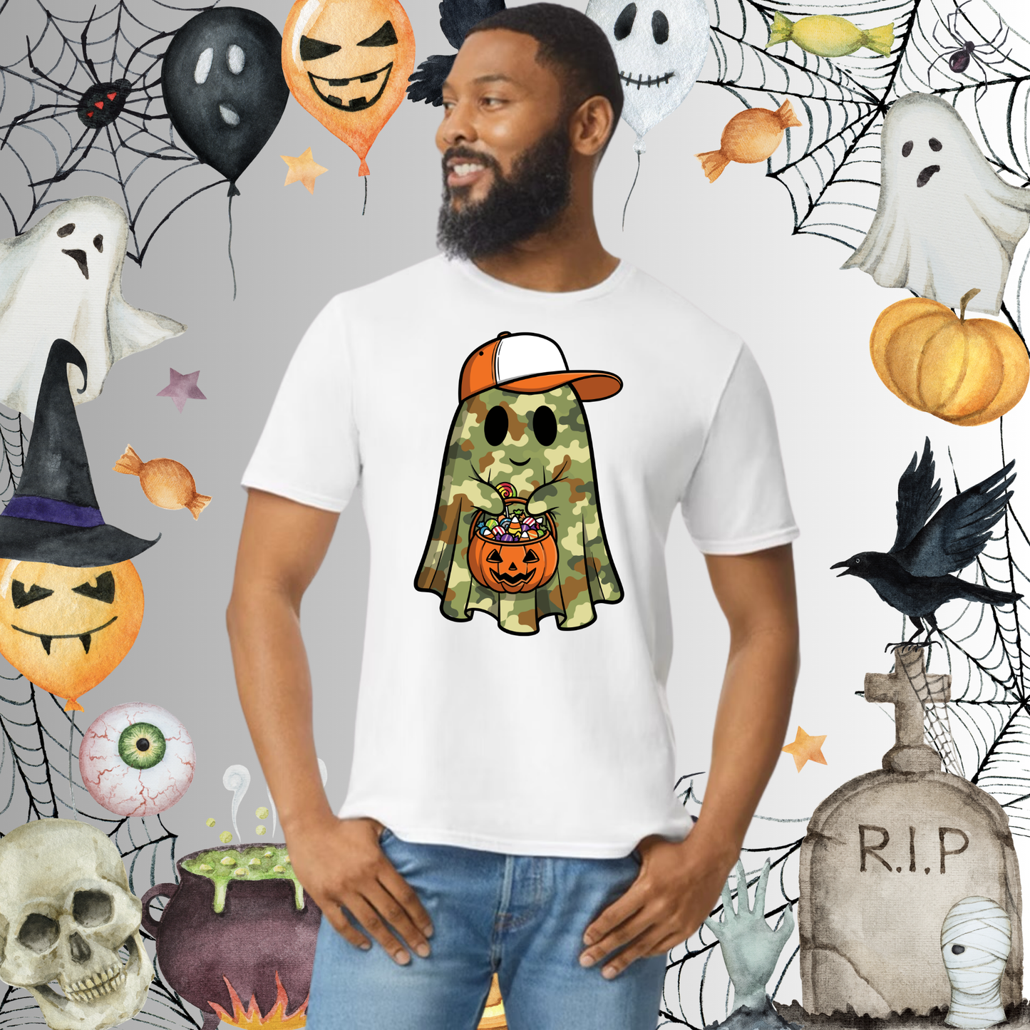 Adult Camo Ghost Tee