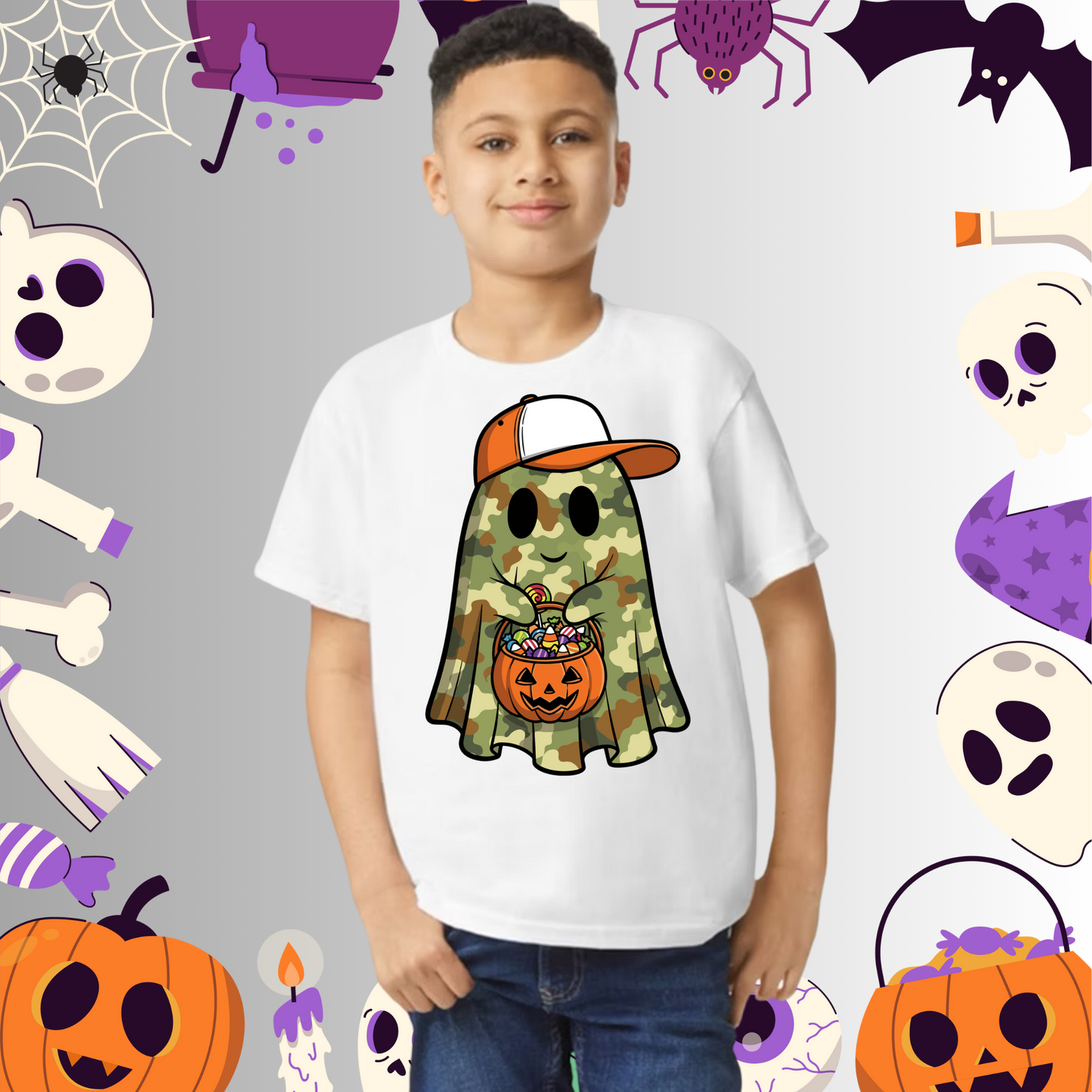 Youth Camo Ghost Tee