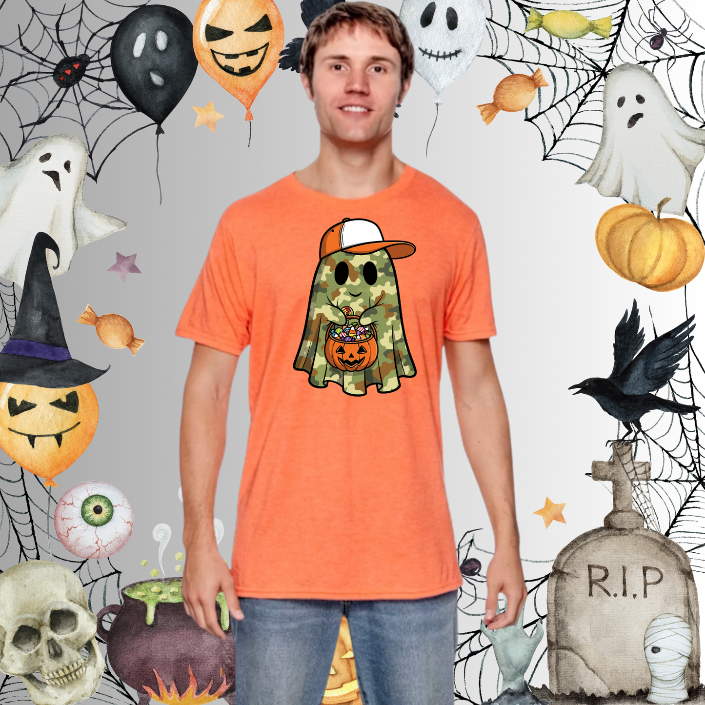 Adult Camo Ghost Tee