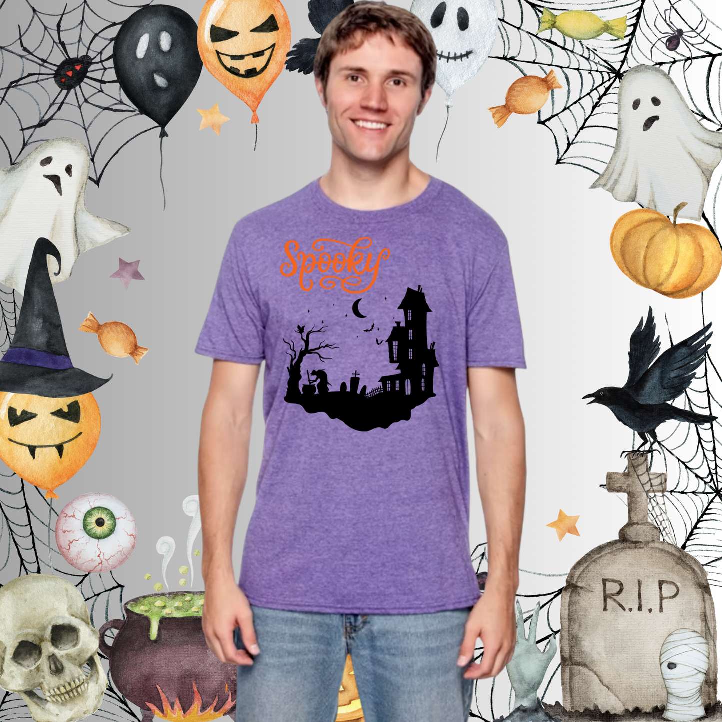 Adult Spooky Halloween Tee