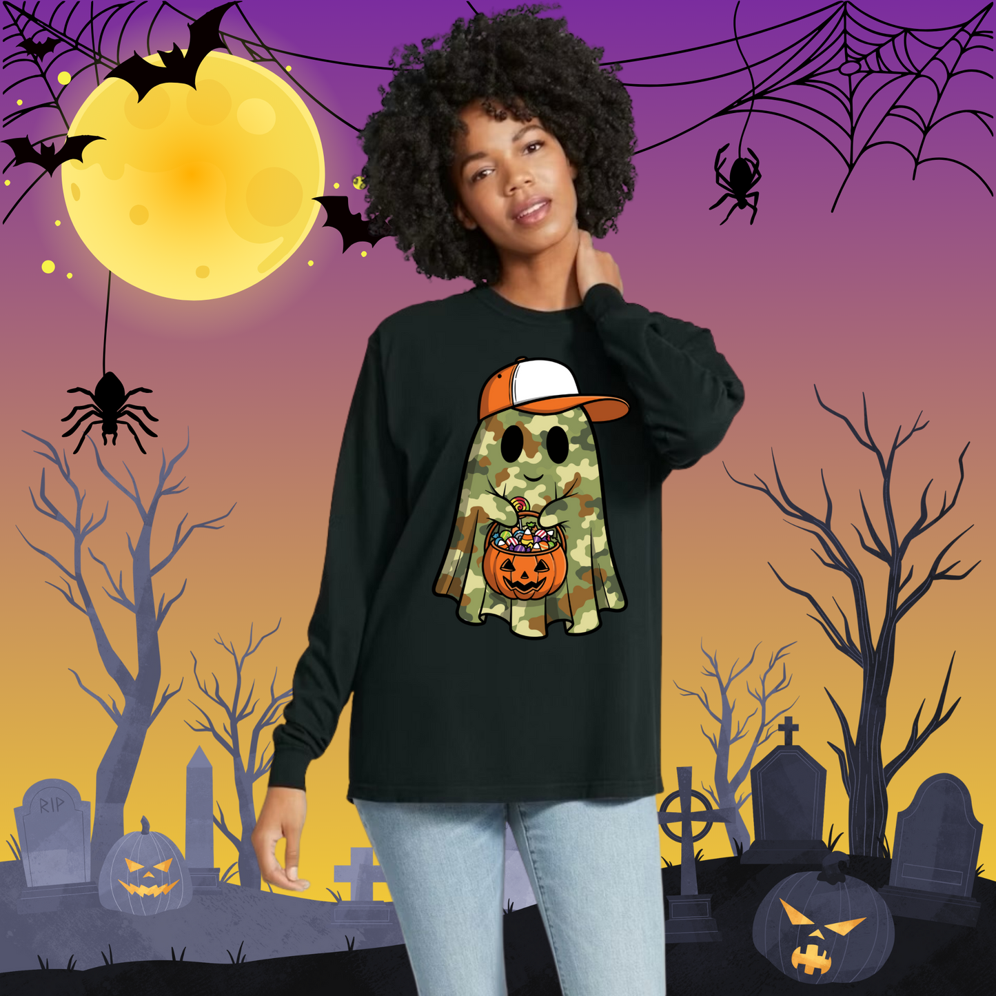 Adult CC Camo Ghost Long Sleeve